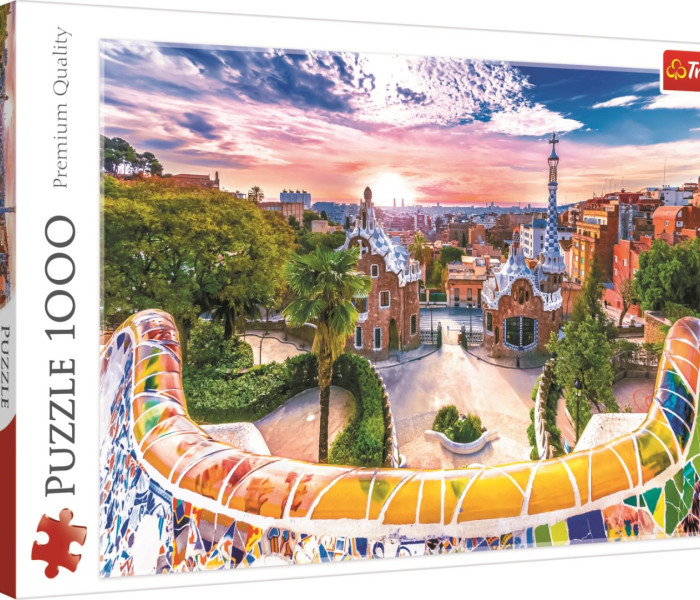 Puzzle - Trefl - Tramonto su Barcellona, Spagna