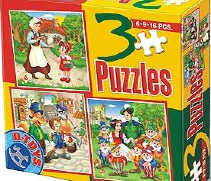 Puzzle - D-toys - Cappuccetto Rosso, Pinocchio, Biancaneve - PUZZLE PER BAMBINI