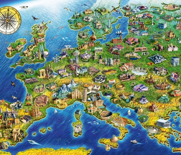Puzzle - Bluebird - Monumenti europei