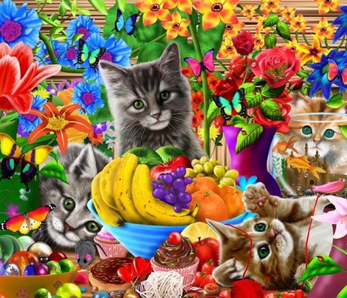 Puzzle - Bluebird - Gattini giocosi