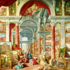 Puzzle - Bluebird - Dipinti con vedute della Roma moderna