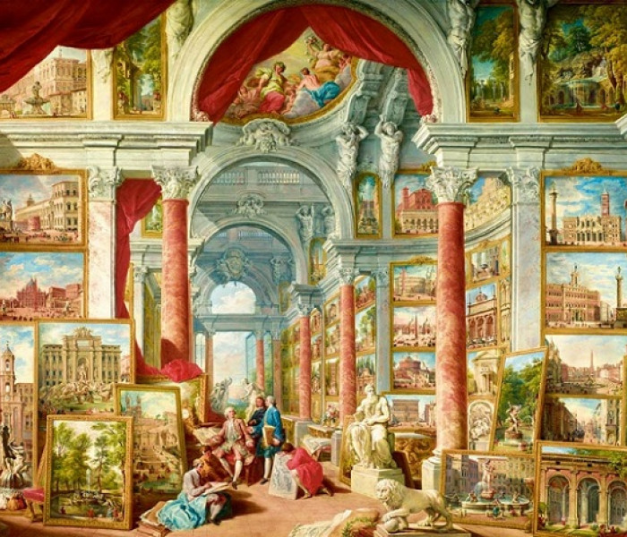 Puzzle - Bluebird - Dipinti con vedute della Roma moderna