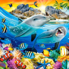 Puzzle - Castorland - Delfini