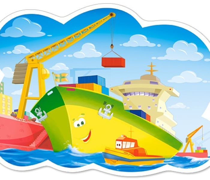 Puzzle - Castorland - Una giornata in porto - Maxi