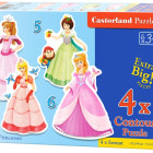 Puzzle - Castorland - Bellissime principesse - 4 in 1