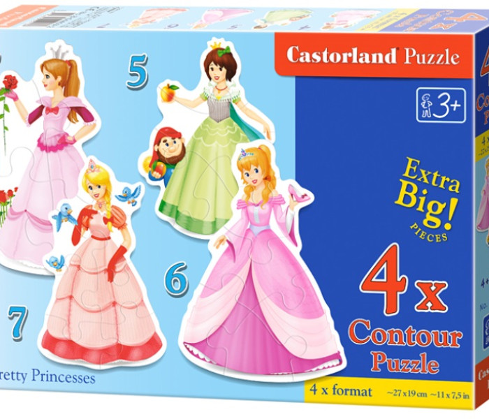 Puzzle - Castorland - Bellissime principesse - 4 in 1