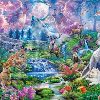 Mondo selvaggio al chiaro di luna