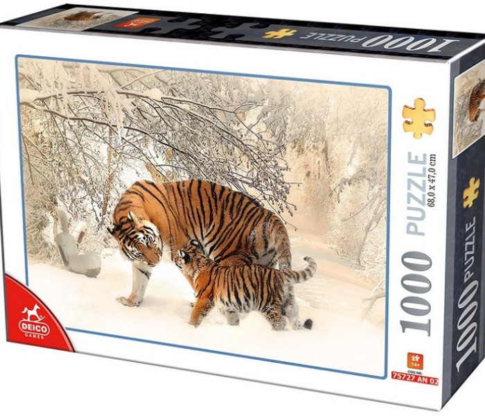 Puzzle - D-toys - Tigre con cucciolo