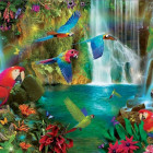 Puzzle - Educa - Pappagalli colorati