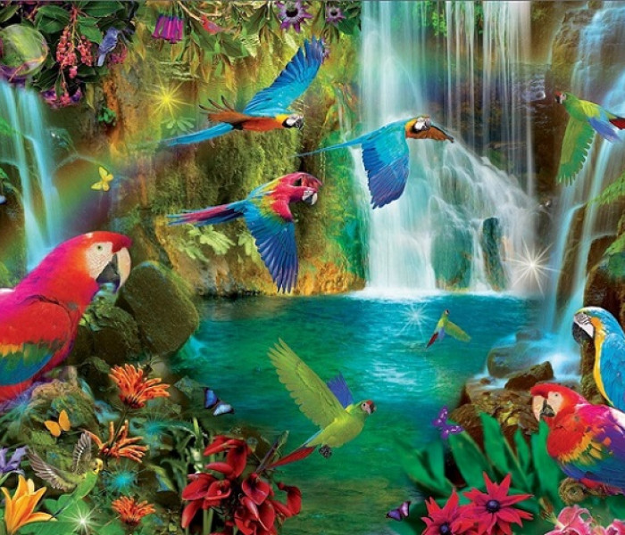 Puzzle - Educa - Pappagalli colorati