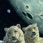 Puzzle - Grafika - leopardi delle nevi