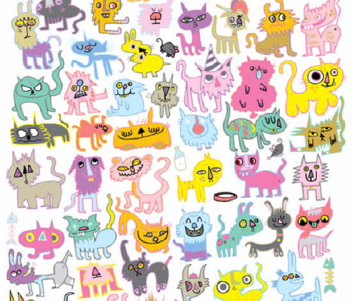 Puzzle - Heye - Scarabocchi di gatto - Triangular puzzle