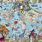 Puzzle - Heye - Mappa del mondo esotica