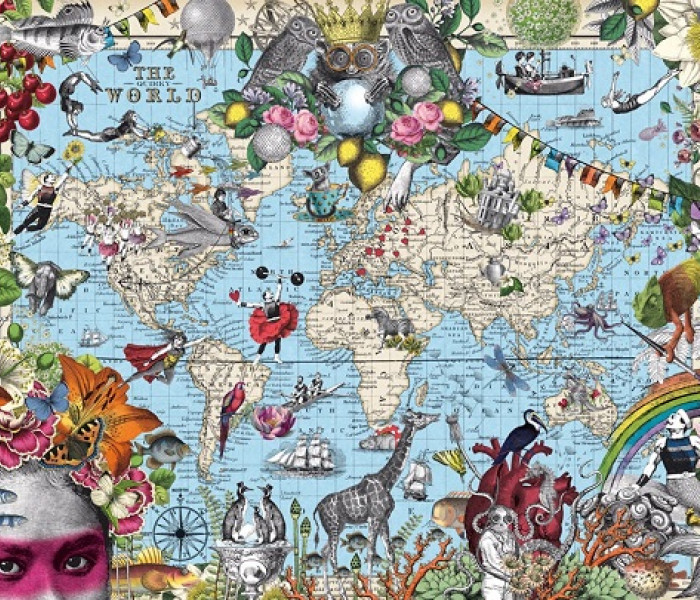 Puzzle - Heye - Mappa del mondo esotica