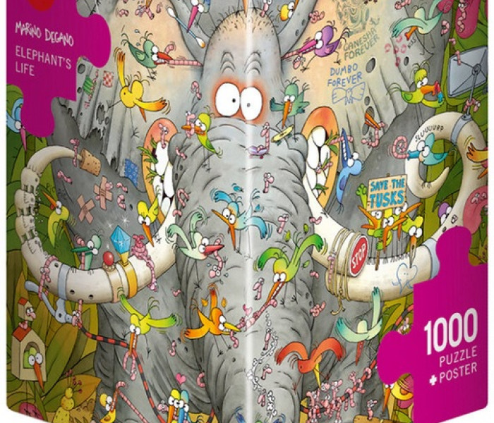 Puzzle - Heye - Vita da elefante - Triangular puzzle