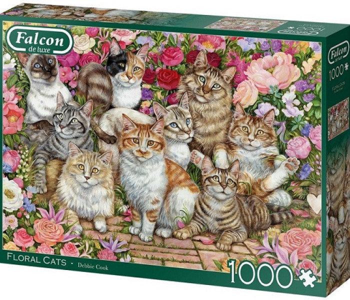 Puzzle - Falcon - Gatti nei fiori