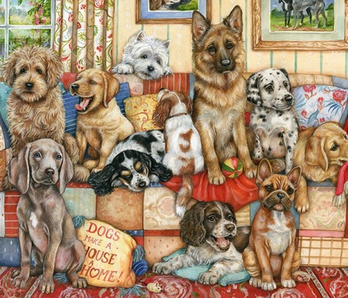 Puzzle - Falcon - Cani sul divano