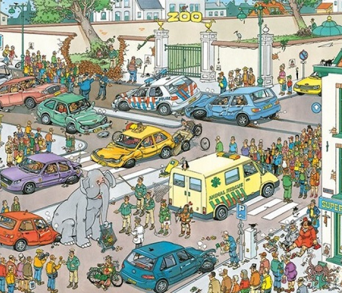 Puzzle - Jumbo - Elefante in città