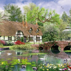 Puzzle - King - Casetta con i cigni