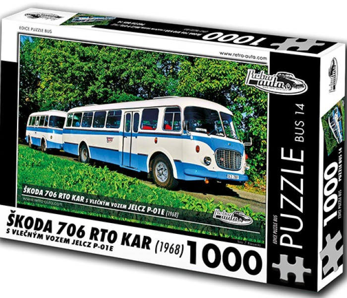 Puzzle - Retro-auta - Autobus Škoda 706 RTO KAR (1968)
