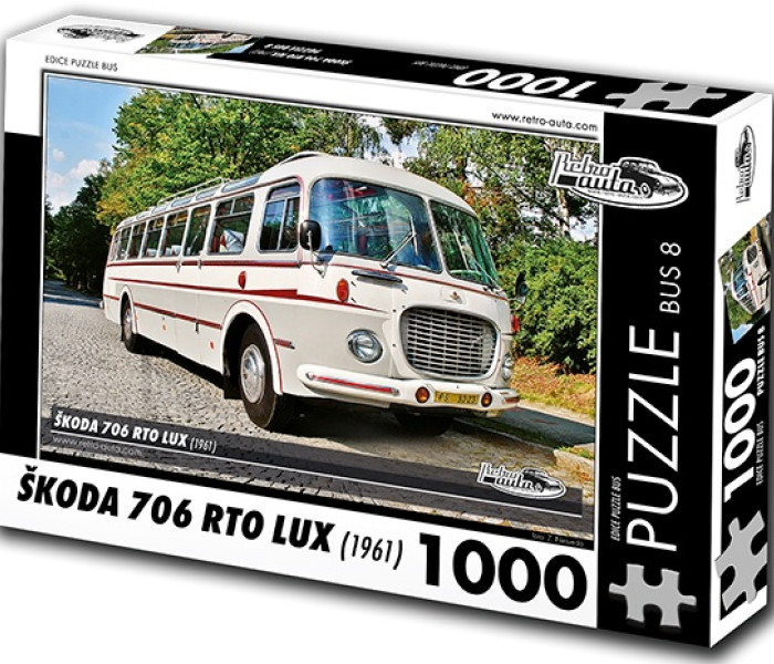 Puzzle - Retro-auta - Autobus Škoda 706 RTO LUX (1961)