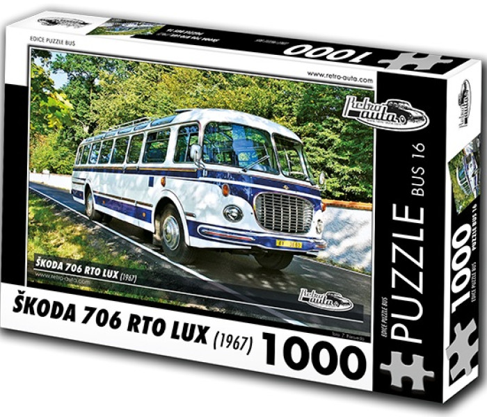 Puzzle - Retro-auta - Autobus Škoda 706 RTO LUX (1967)