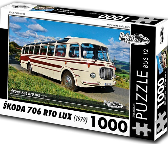 Puzzle - Retro-auta - Autobus Škoda 706 RTO LUX (1979