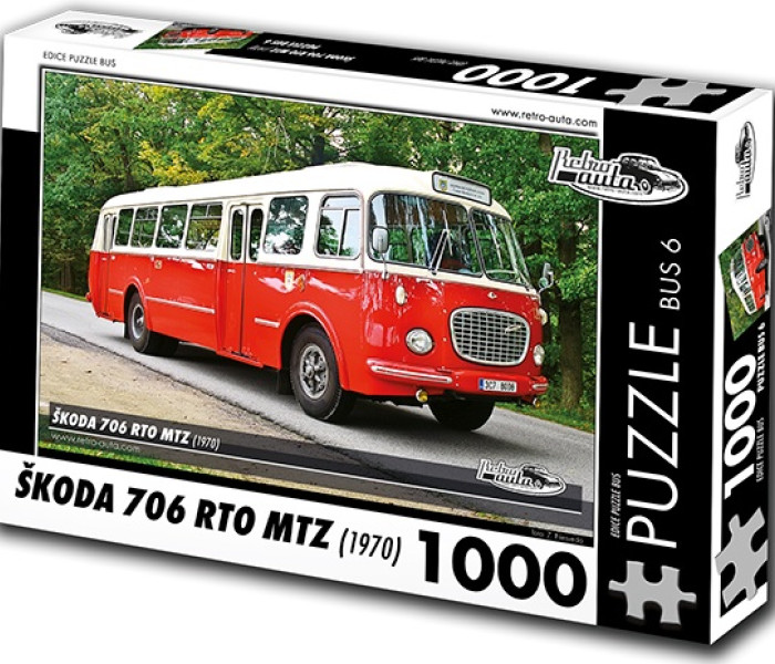 Puzzle - Retro-auta - Autobus Škoda 706 RTO MTZ (1970)