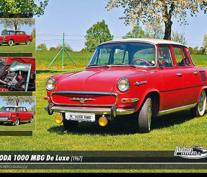 Puzzle - Retro-auta - Skoda 1000 MBG De Luxe (1967)