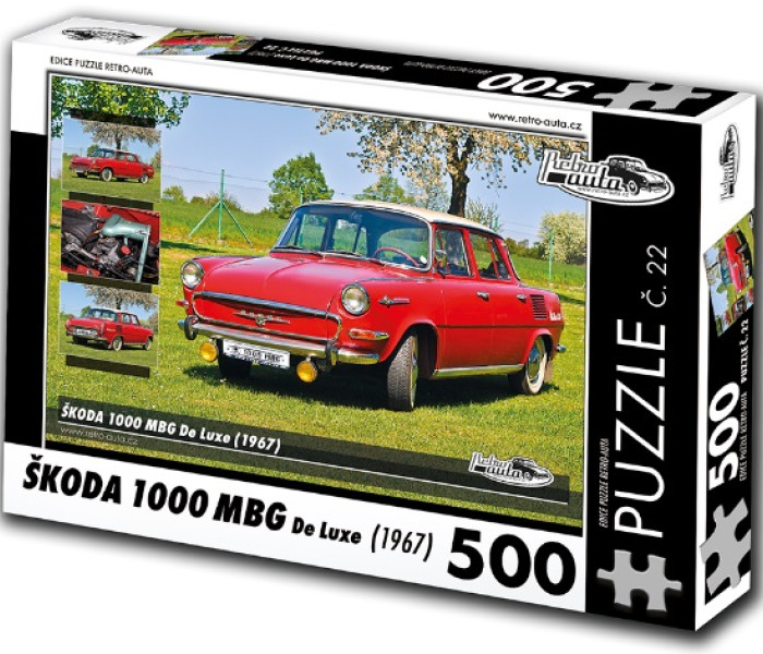 Puzzle - Retro-auta - Skoda 1000 MBG De Luxe (1967)