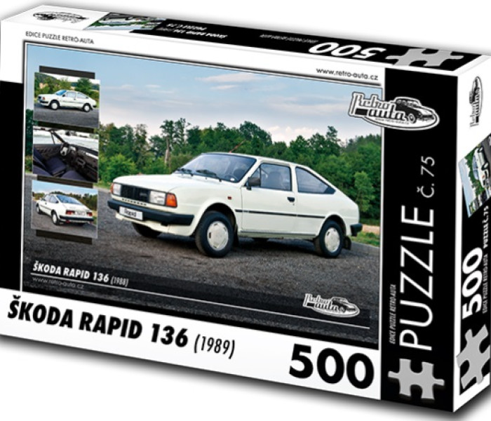 Puzzle - Retro-auta - Skoda Rapid 136 (1988)