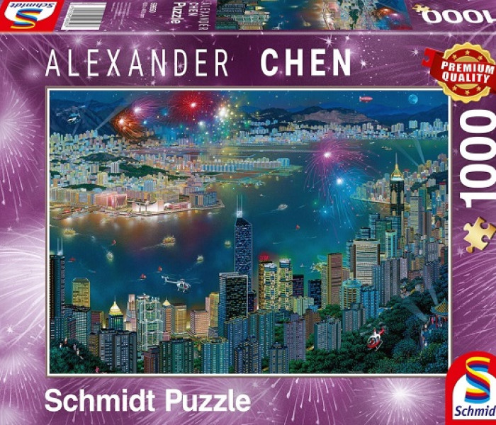 Puzzle - Schmidt - Fuochi d artificio su Hong Kong