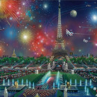 Puzzle - Schmidt - La Torre Eiffel con fuochi d´artificio