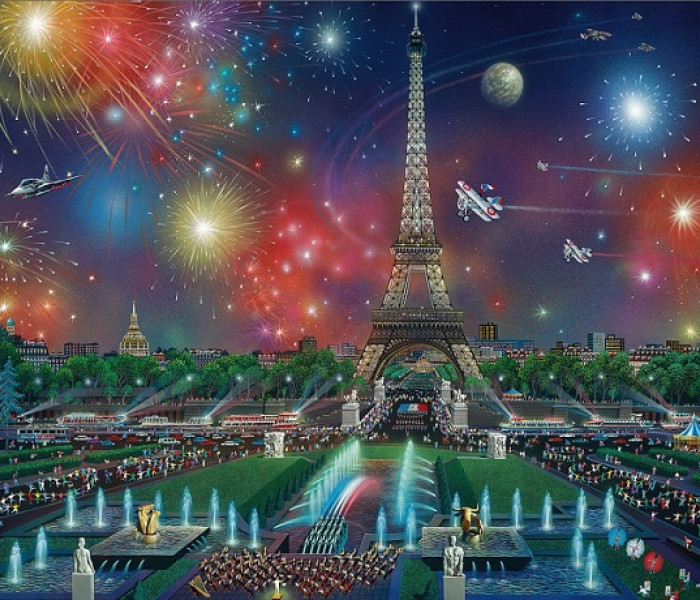 Puzzle - Schmidt - La Torre Eiffel con fuochi d´artificio