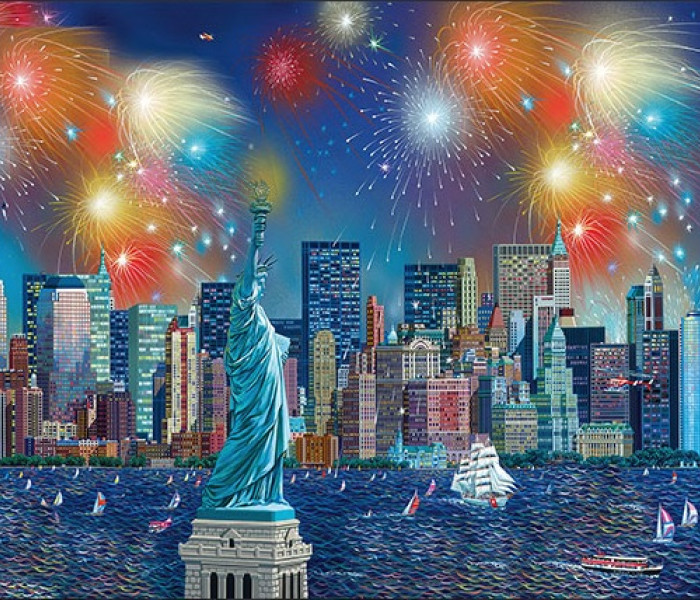 Puzzle - Schmidt - Fuochi d artificio sopra la Statua della Libertà