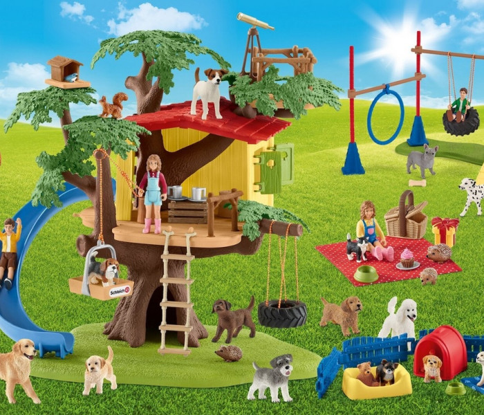 Puzzle - Schmidt - Cani felici + statuetta Schleich