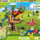 Puzzle - Schmidt - Cani felici + statuetta Schleich