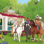 Puzzle - Schmidt - Giro a cavallo + statuetta Schleich