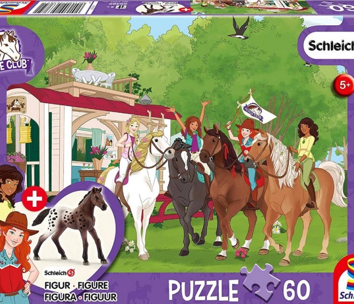 Puzzle - Schmidt - Giro a cavallo + statuetta Schleich