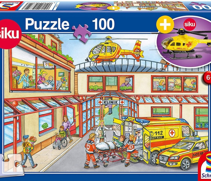 Puzzle - Schmidt - Soccorritori + modello di elicottero