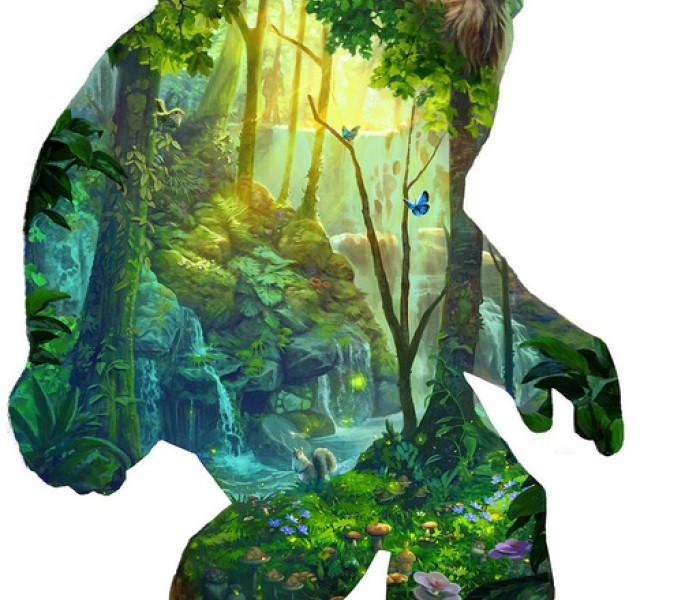 Puzzle - Sunsout - Uomo della foresta