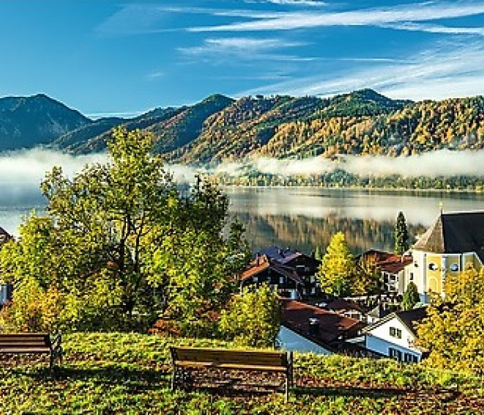 Puzzle - Trefl - Lago Schliersee, Germania - Puzzle Panoramico