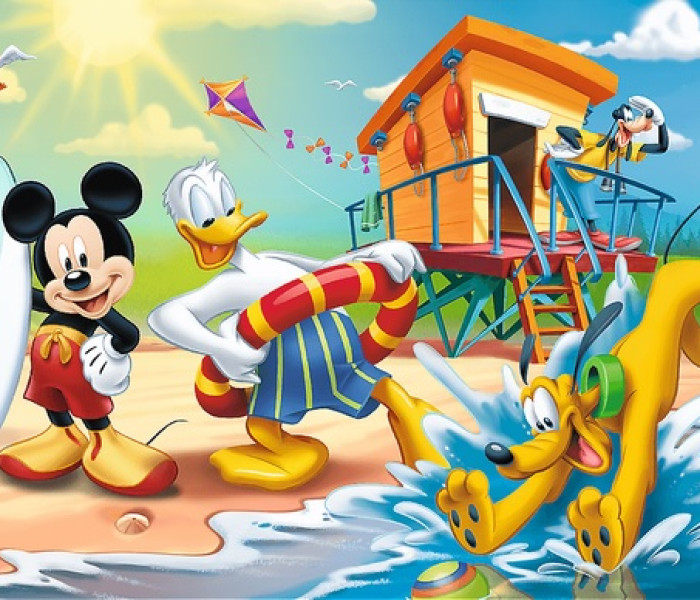 Puzzle - Trefl - Topolino sulla spiaggia
