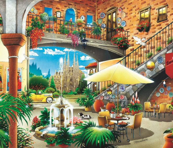 Puzzle - Trefl - Vista di Barcellona